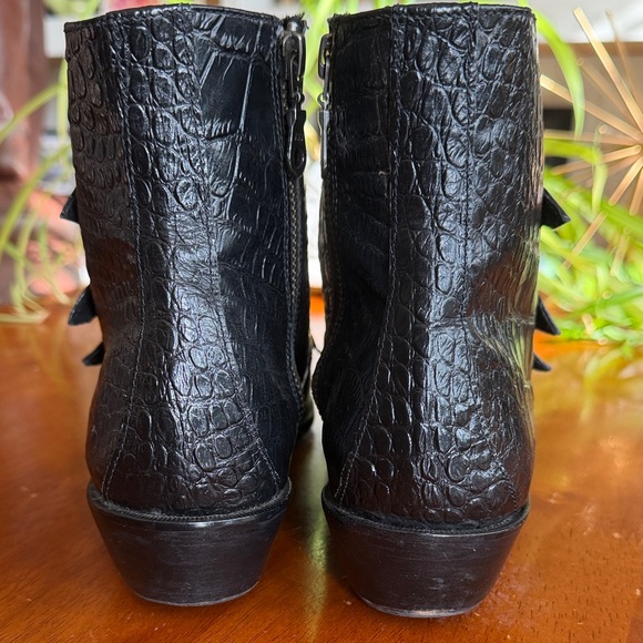 Modern Vice Black Jett Croc Ankle Boots *Special Edition (Seen on Mickey - Love) - Picture 5 of 15